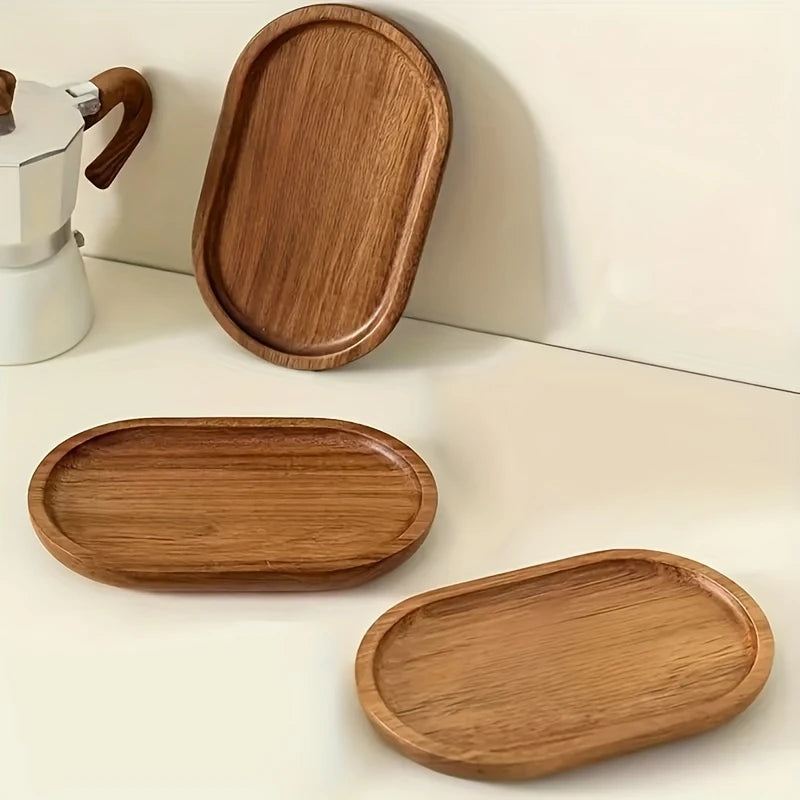 HinokiHaus Japanese-Style Oval Wooden Serving Tray