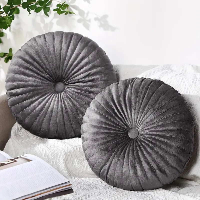 NordPlush Nordic-Inspired Round Throw Pillow