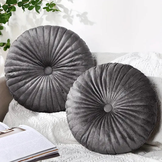 NordPlush Nordic-Inspired Round Throw Pillow
