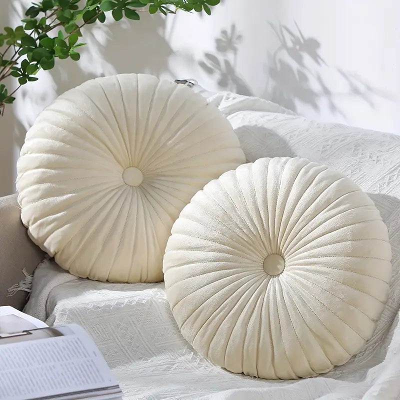 NordPlush Nordic-Inspired Round Throw Pillow